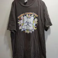 はなまるおばけ Tシャツ ダークブラウン XL