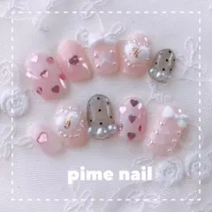 編み上げリボンシースルーネイル