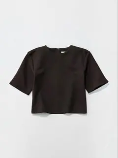 boutique310 肩で魅せる半袖ニットブラウンMサイズ - メルカリ