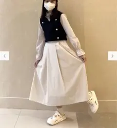 新品未使用　GU ニット　花刺繍ニットベスト