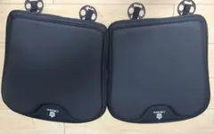 ファン付きカーシートカバー シリコン合皮 ブラック 2脚セット 