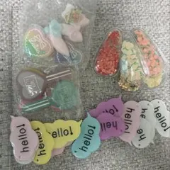 【大きめデコパーツセット／キッズハンドメイド用】