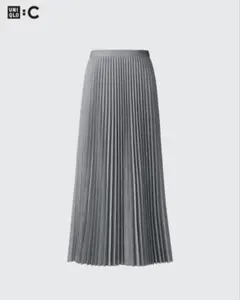 ユニクロc ユニクロシー UNIQLO:C プリーツロングスカート グレー S