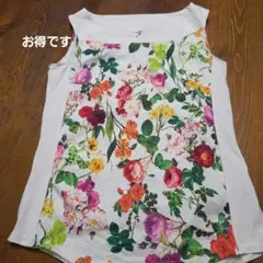 NARACAMICIE 花柄 ノースリーブ カットソー Iサイズのサムネイル