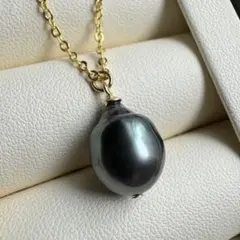 f*a様 最強ピーコックグリーン 本真珠 黒真珠 パールネックレス 8mm 一 