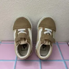 【最終お値下げ】VANS ベージュ スニーカー ベルクロ　13cm