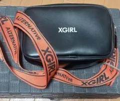 X-girl ショルダーバッグ ブラック オレンジ