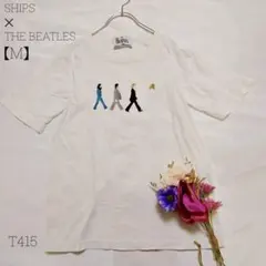 シップス　ザビートルズコラボエンブロイダリーTシャツ　刺繍　白　【M】のサムネイル