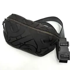 極美品 バーバリー ソニー ボディバッグ TBモノグラム ナイロン ブラック