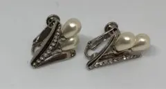☆ アンティーク ☆ レトロ ☆ イヤリング キラキラ シルバー色 アクセサリー