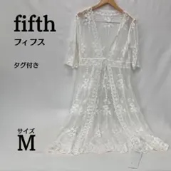 新品タグ付き✨フィフス fifth ホワイト レース ワンピース Mサイズ