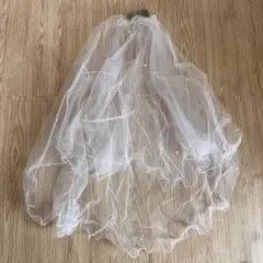 ウェディングベール　パール付き