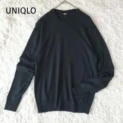 UNIQLO ユニクロ メリノ クルーネック セーター ニット ダークグリーン