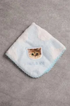 PAUL & JOE 猫　ハンカチ 水色　未使用