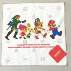 任天堂　Nintendo ショップ限定　ハンカチ　マリオ　スプラ　あつ森　ゼルダのサムネイル
