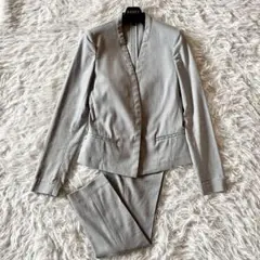 美品✨ セオリー パンツスーツ ノーカラージャケット セットアップ ストレッチ