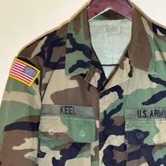 【米軍実物】90s BDU ジャケット ウッドランドカモ Lミリタリー古着
