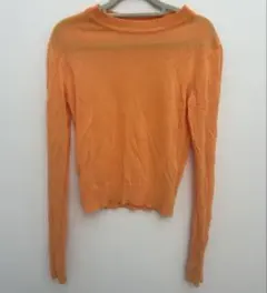 【完売品】エヌナチュラルビューティー　シアーシャインニット　オレンジ　Ｍサイズ