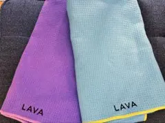 LAVA ラバ　ヨガタオル　ヨガラグ　パープル　ブルー　ホットヨガ　2枚セット