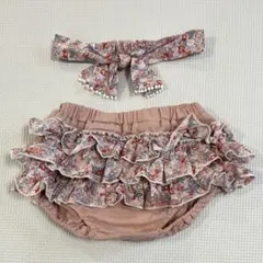 mocmof モクモフ フリル付きボトムス & ヘアバンドセット 70〜80cm