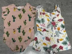 Zara Baby サボテン柄＆フラワー柄ロンパース2点セット