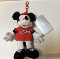 ミッキー ミニー 野球ユニフォーム ぬいぐるみ カープ ミッキーマウス カープ野球ユニフォーム ぬいぐるみキーホルダー