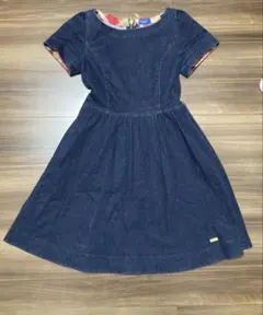 【美品】ブルーレーベルクリストブリッジ　デニムワンピース　半袖　ブルー　Sサイズ