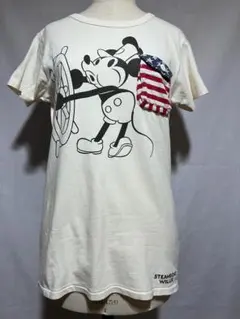 ディズニー 蒸気船ウィリー ミッキー Tシャツ F.O.KIDS　Mサイズのサムネイル