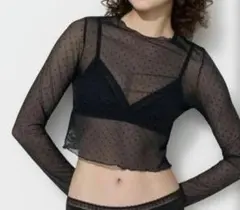 UNIQLO　プリンセスタムタム　ドットメッシュTシャツ長袖　ＸＬ