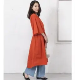 アーバンリサーチ　ブラウジングワンピース　オレンジ　美品