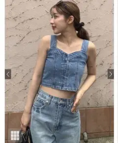GRL ラインストーンデニムビスチェのサムネイル