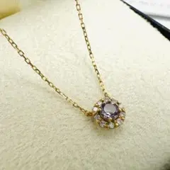 現行品　Vendome Aoyama ネックレス アメジスト ダイヤ K18のサムネイル