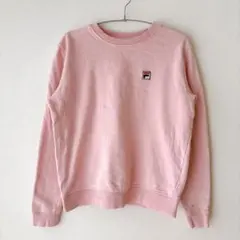 FILA フィラ クルーネックスウェット スウェット トレーナー S ピンク