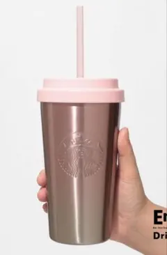 【未使用品】スターバックス替えリッド付きステンレスタンブラーピンクグラデーション
