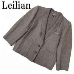 Leilian レリアン テーラードジャケット ブラウン 13 B3088