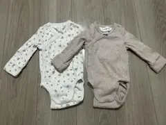 H&M ベビー　肌着　長袖ロンパース　女の子　60