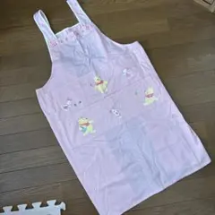くまのプーさん プリントエプロン ピンク
