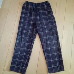 サマンサモスモス　キッズ　茶色系チェック柄長ズボン