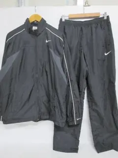 NIKE ナイキ ナイロンジャージ セットアップ 上下 ブラック XL