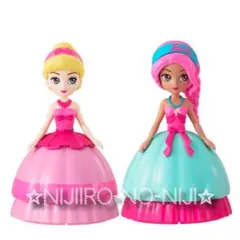 2種 ガチャガチャ カプキャラ ヒロインドール Barbie バービー A&C