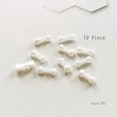 【192】ネイルパーツ リボン ホワイトパール ミニ10piece