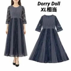 【即日発送】Dorry Doll プリーツ✖︎レース 7分袖ドレス LL相当