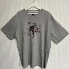E2357 Tommy Hilfiger Tシャツ L グレー 古着