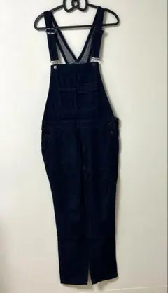 GU ダークブルー デニム サロペット