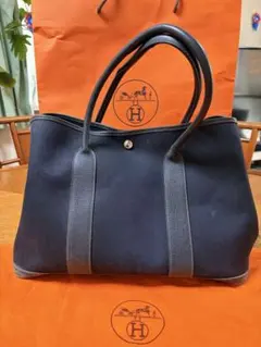 美品】本物 エルメス ガーデンパーティー 黒×ブラック/ネゴンダ 刻印