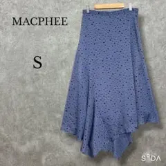 ♡マカフィー【S】ポリエステルレオパードプリントアシンメトリーフレアスカートのサムネイル