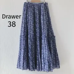 美品Drawer LIBERTYフラワーロングスカート　ティアード　size38のサムネイル