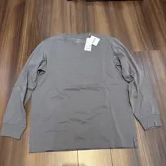 新品UNIQLOエアリズムコットンUVカット クルーネックTグレー