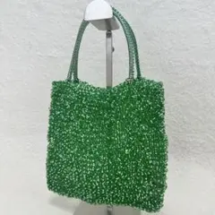 美品✨アンテプリマ ワイヤーバッグ トートバッグ ハンドバッグ グリーン 緑
