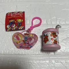 レトロ　大倉トーイ　ファンシーアクリルチャーム　くまさんコインシリンダー　セット